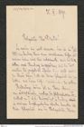 Nachlass Franz Steindachner, Brief von Adam von Ulanowski an Franz Steindachner (25.02.1890), Inv.Nr. 553.01, Seite 1
